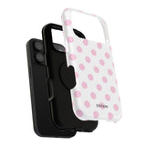 Pink and White Polka Dot Case