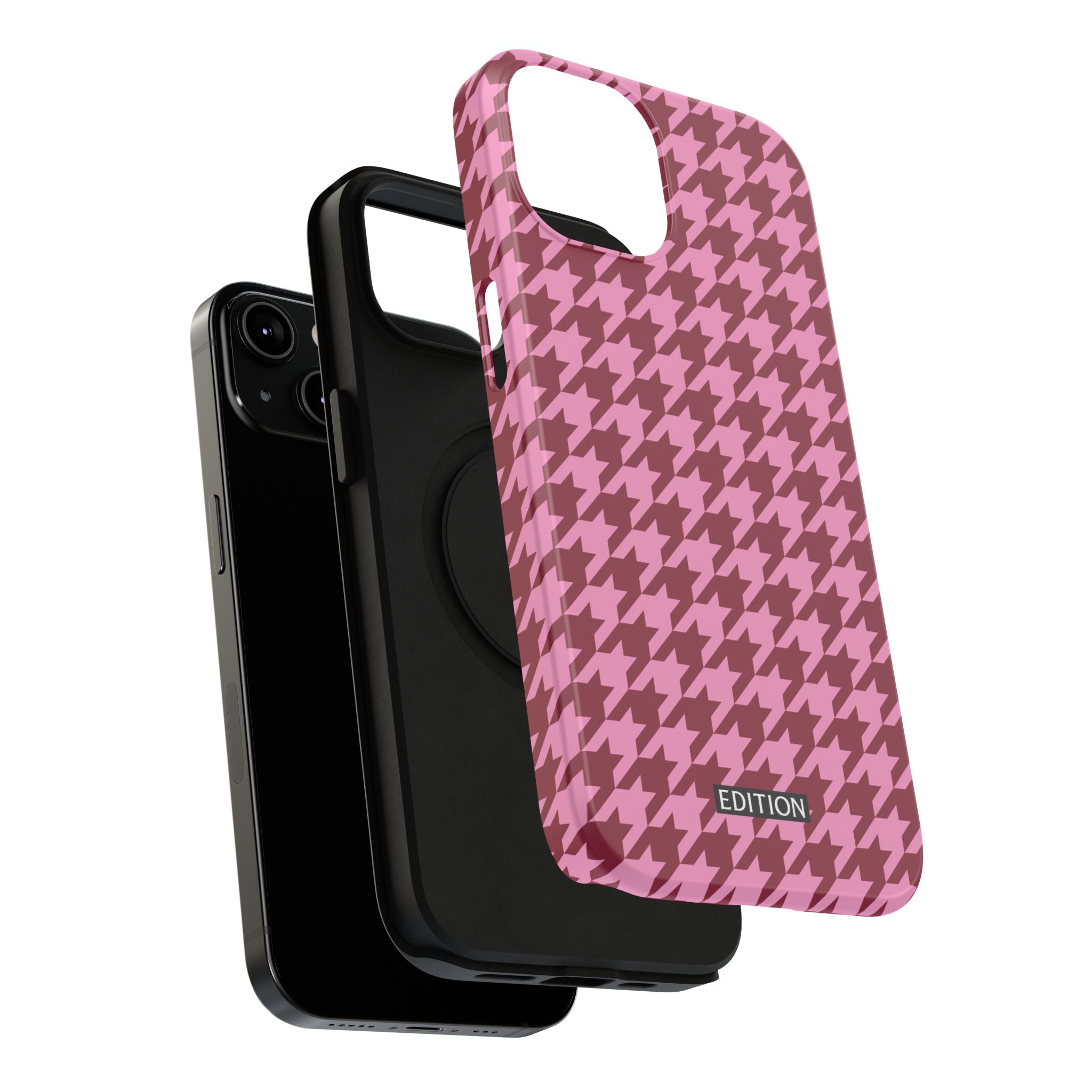 Raspberry Sorbet Houndstooth Case