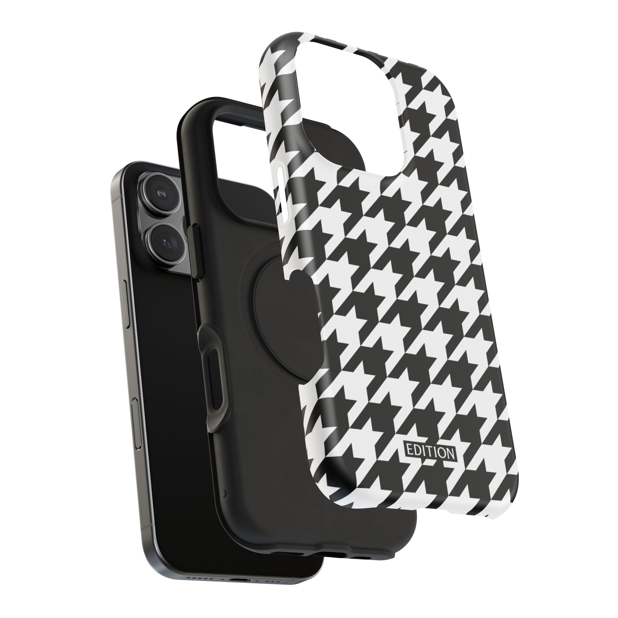 Black and White Houndstooth Case