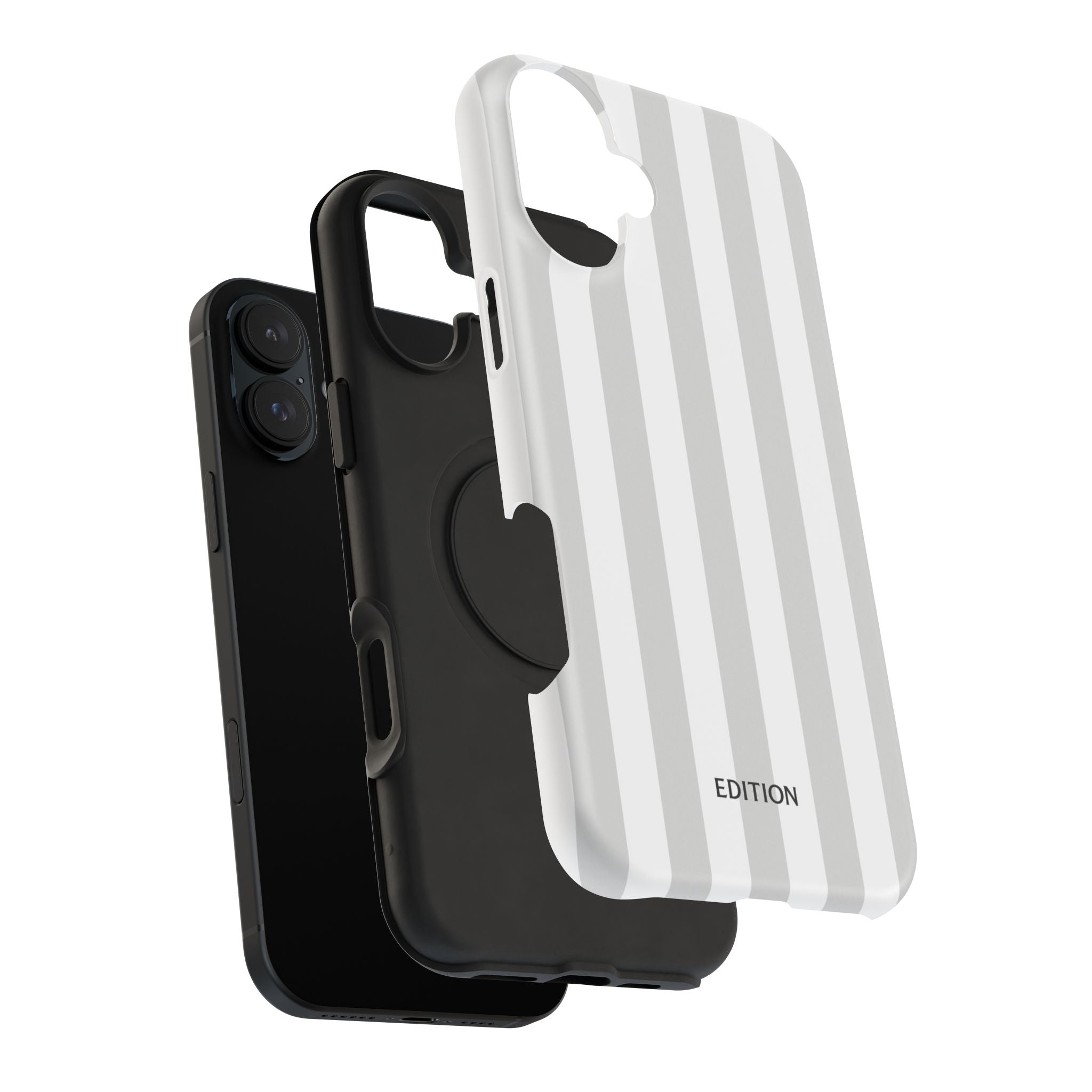 Grey Beach Stripe Case