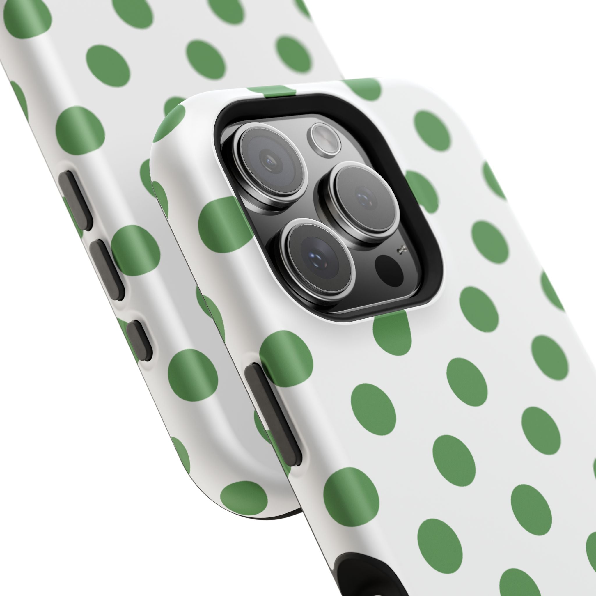 Green and White Polka Dot Case