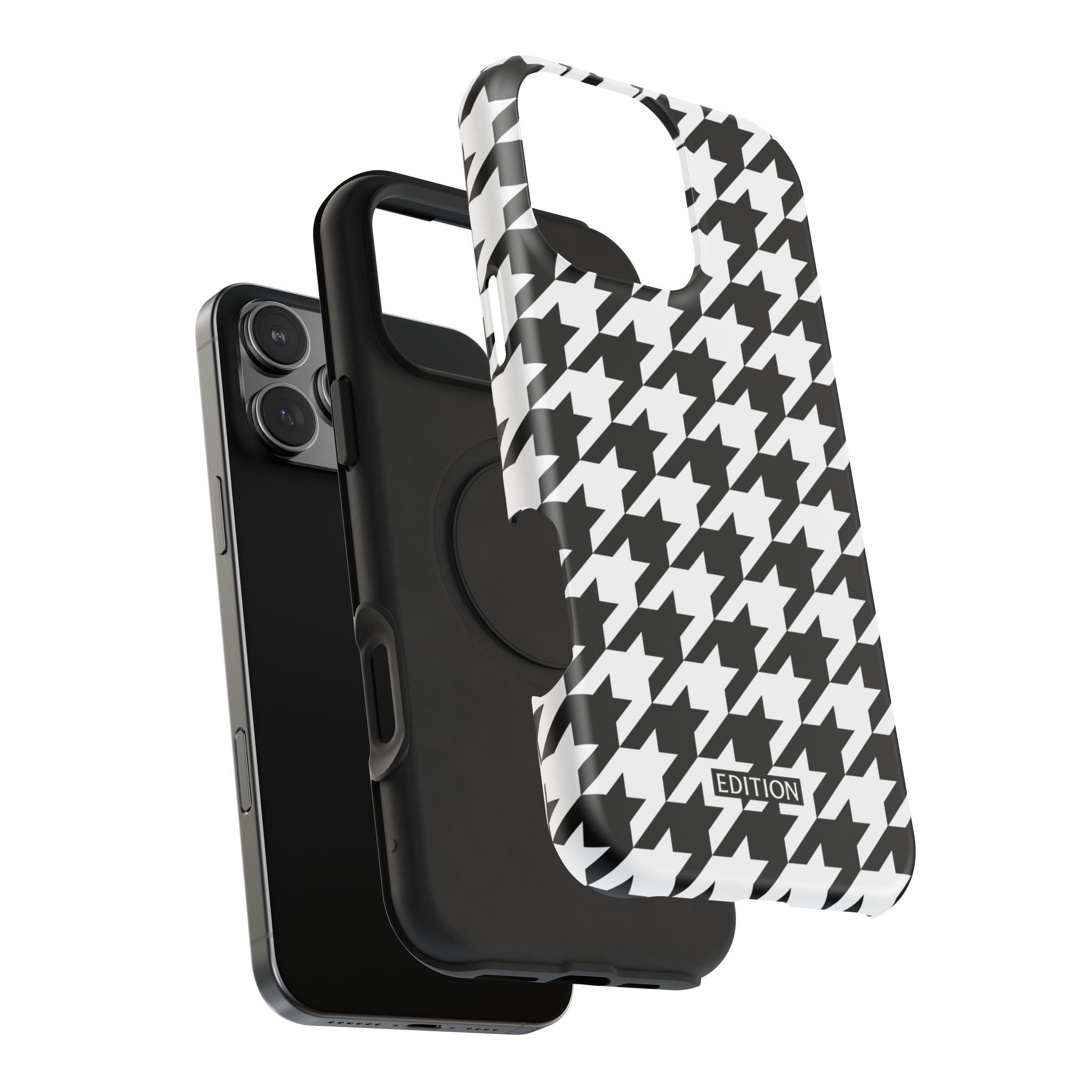 Black and White Houndstooth Case