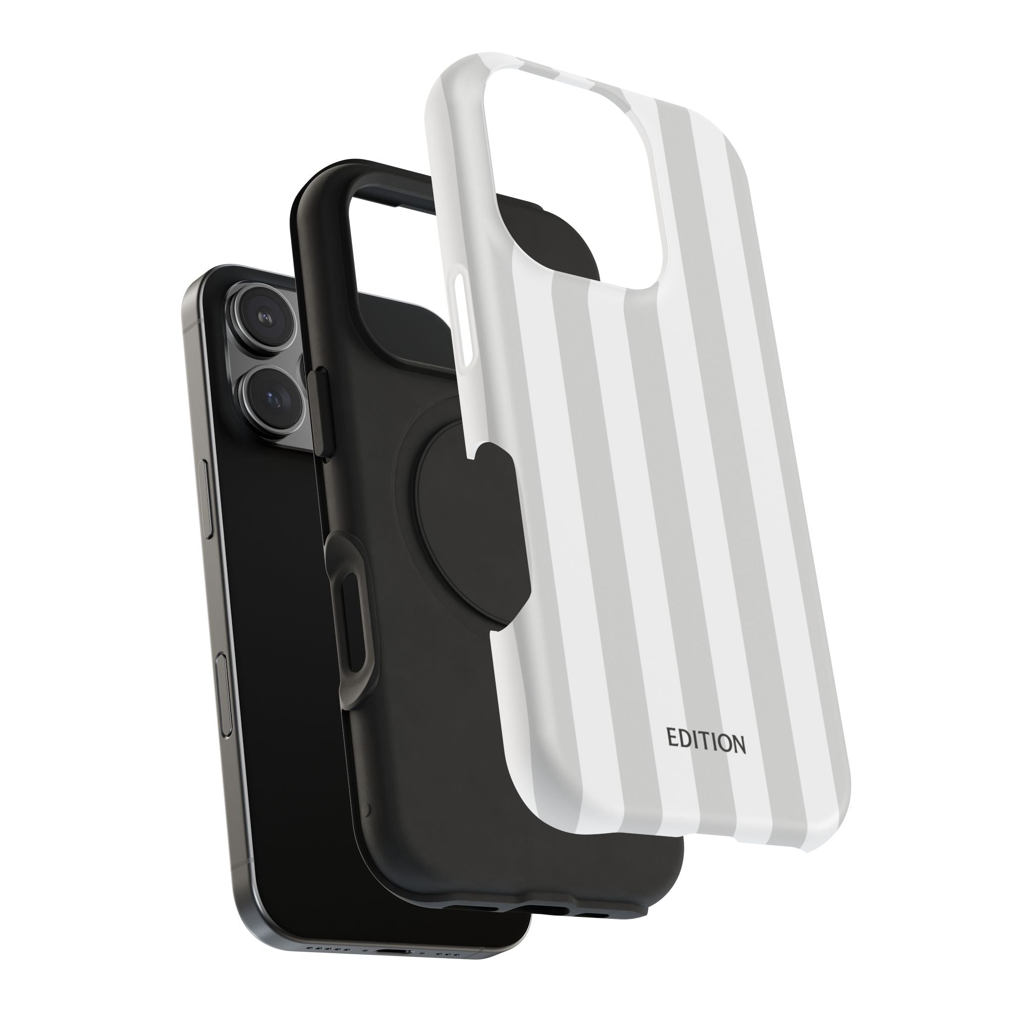 Grey Beach Stripe Case