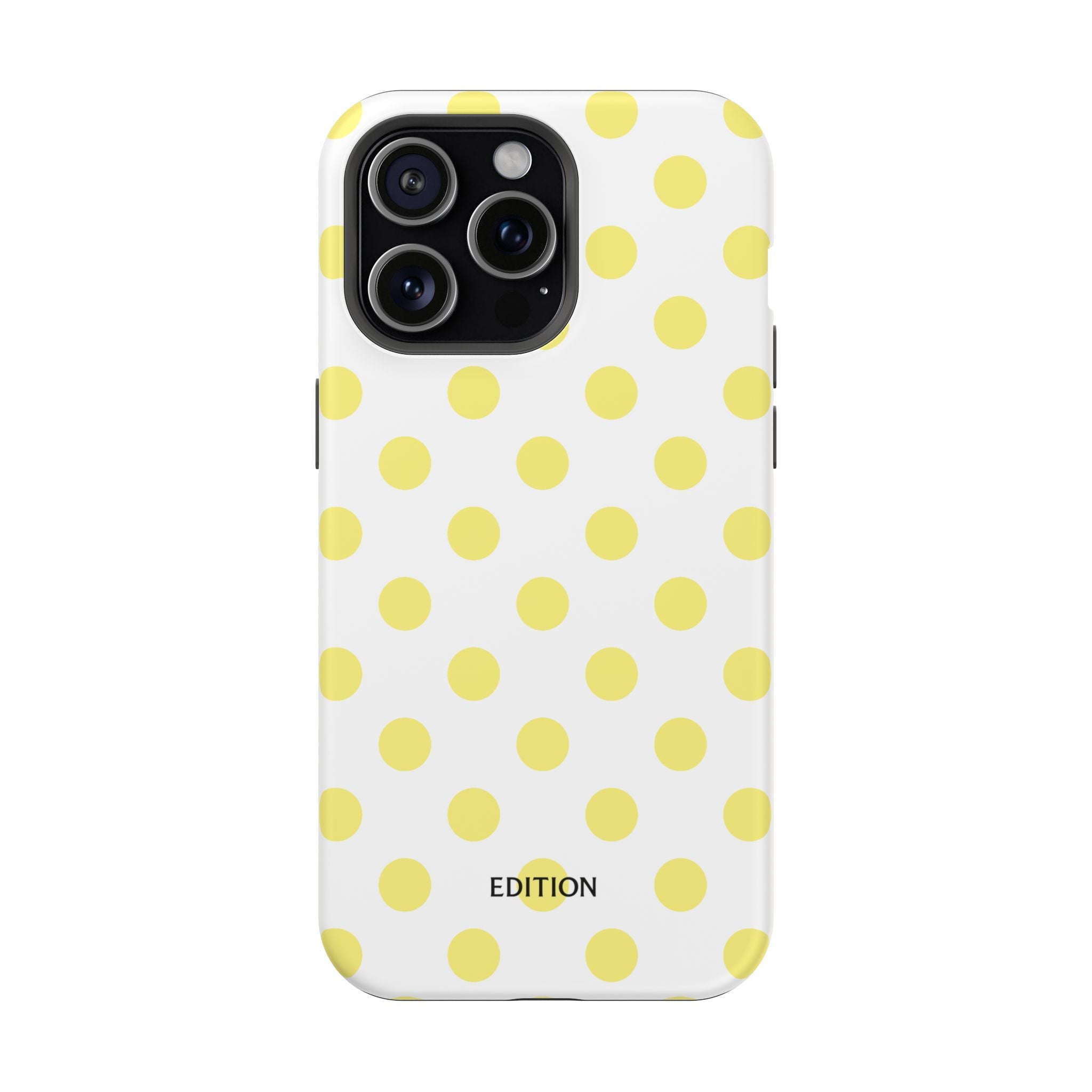 Yellow and White Polka Dot Case