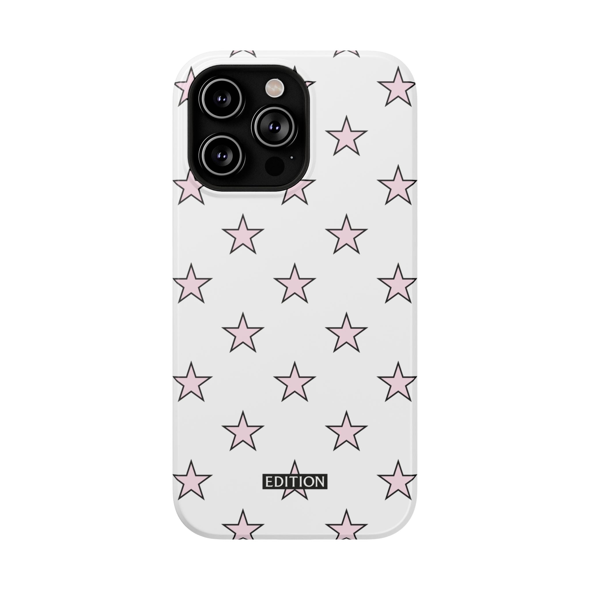 Pink and White Star Case