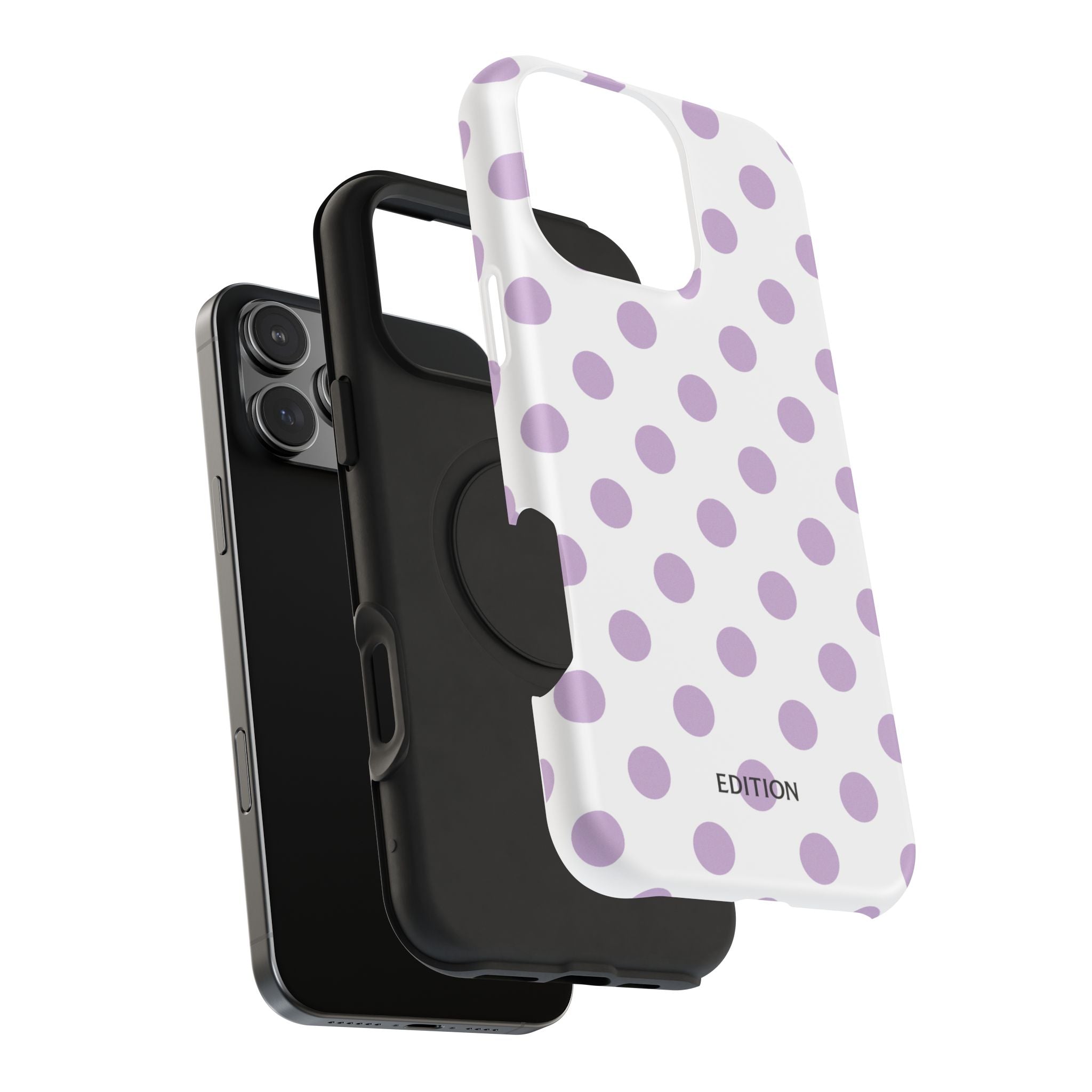 Purple and White Polka Dot Case