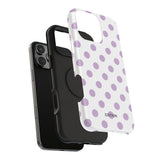 Purple and White Polka Dot Case