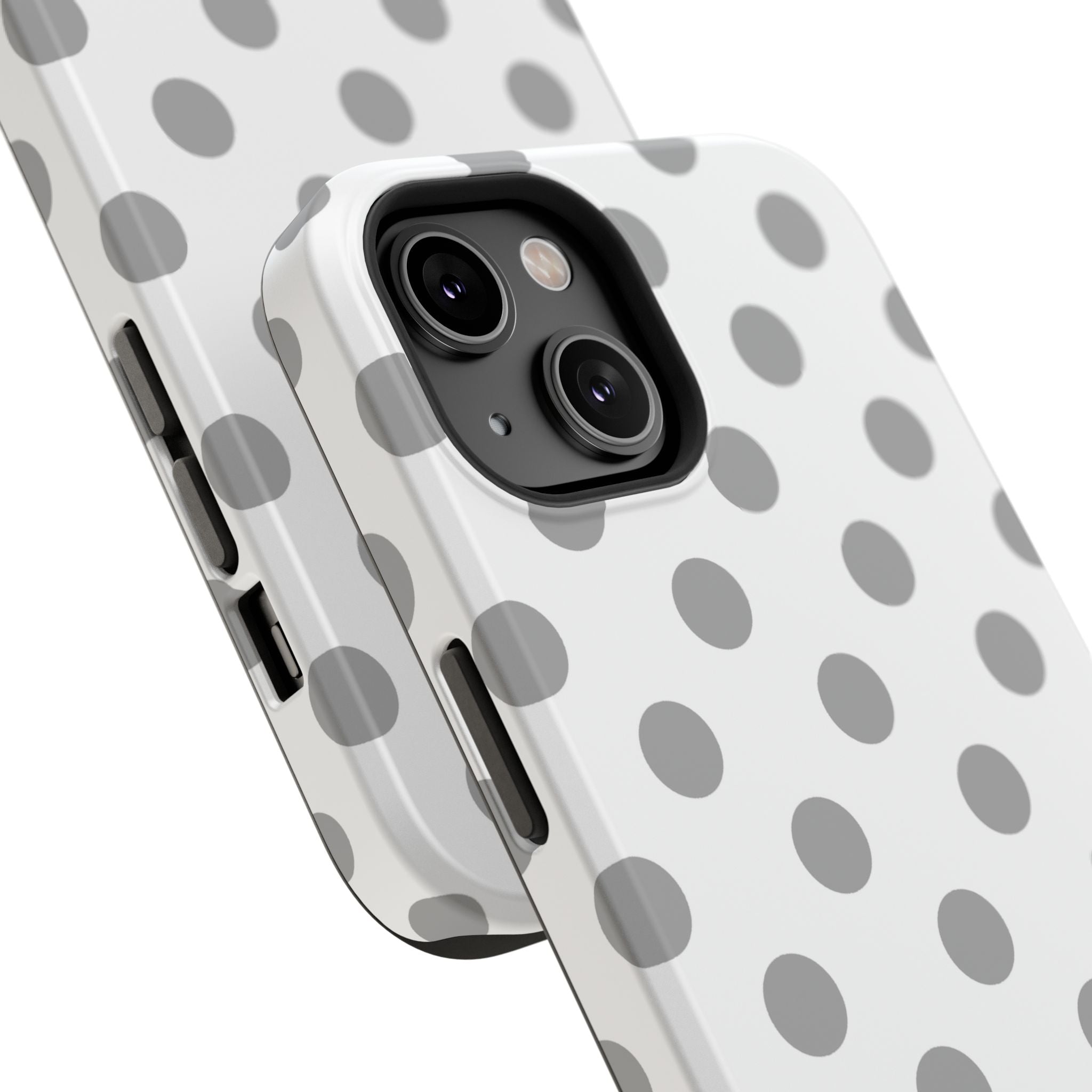 Grey and White Polka Dot Case