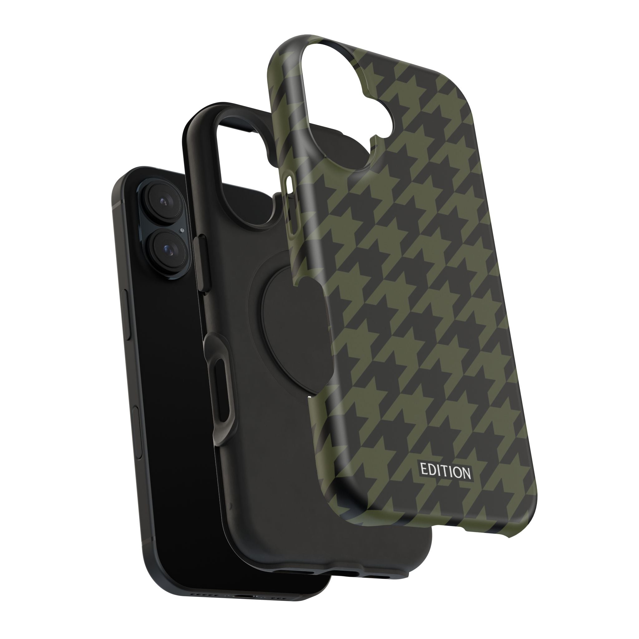 Army Green Houndstooth Case