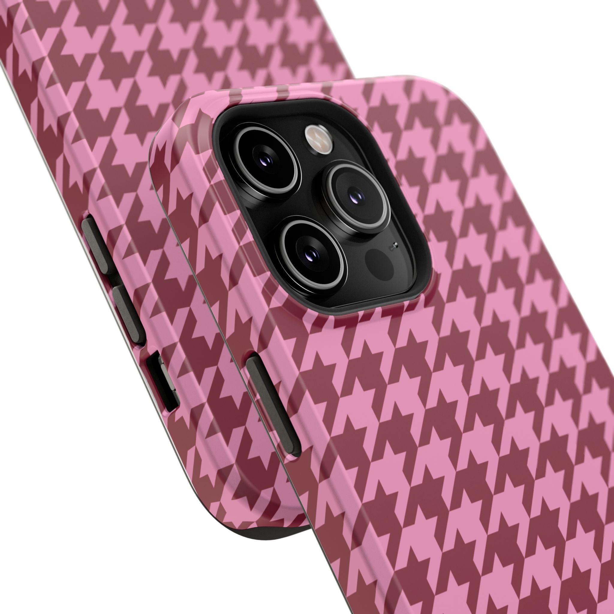 Raspberry Sorbet Houndstooth Case