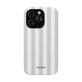 Grey Beach Stripe Case
