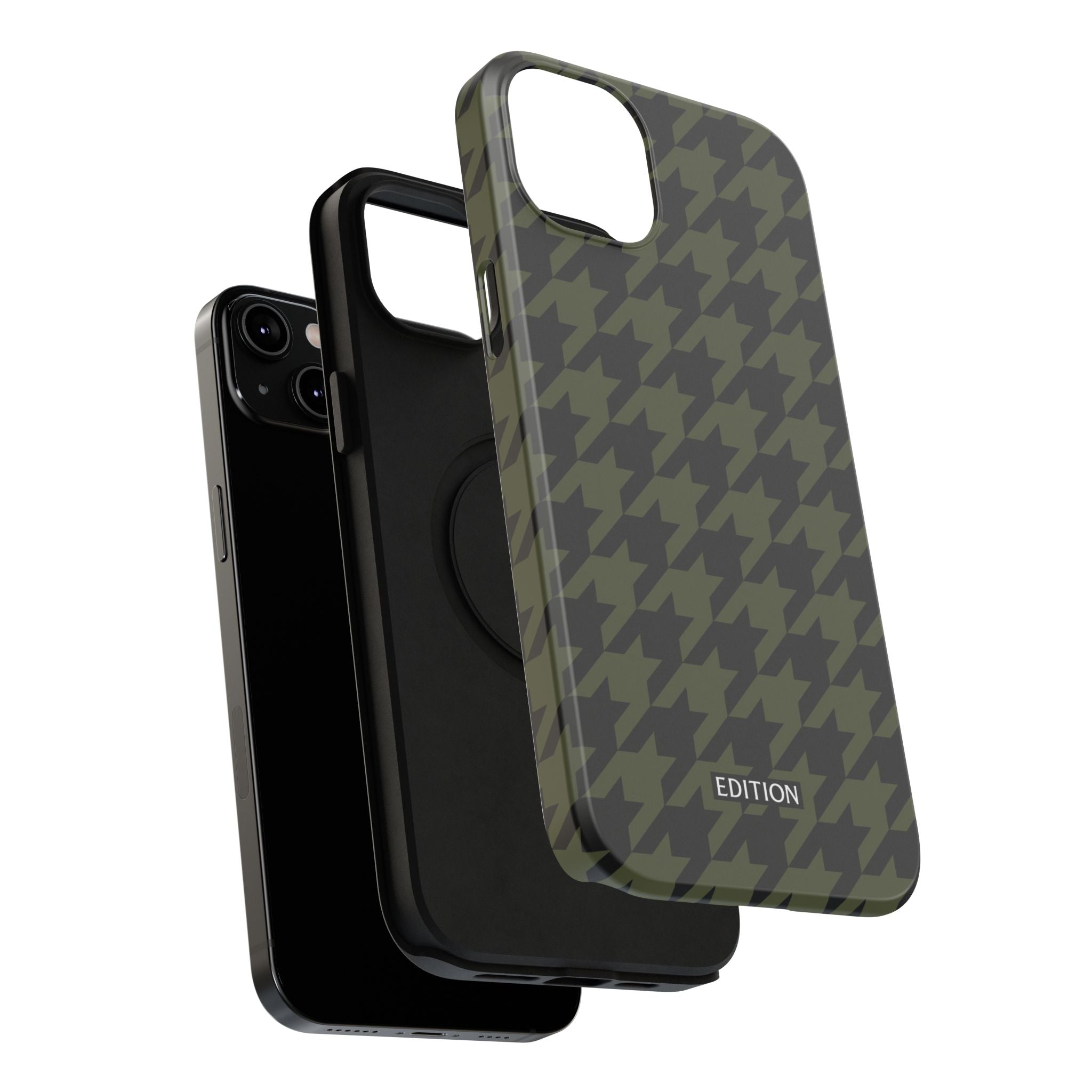Army Green Houndstooth Case