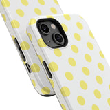 Yellow and White Polka Dot Case