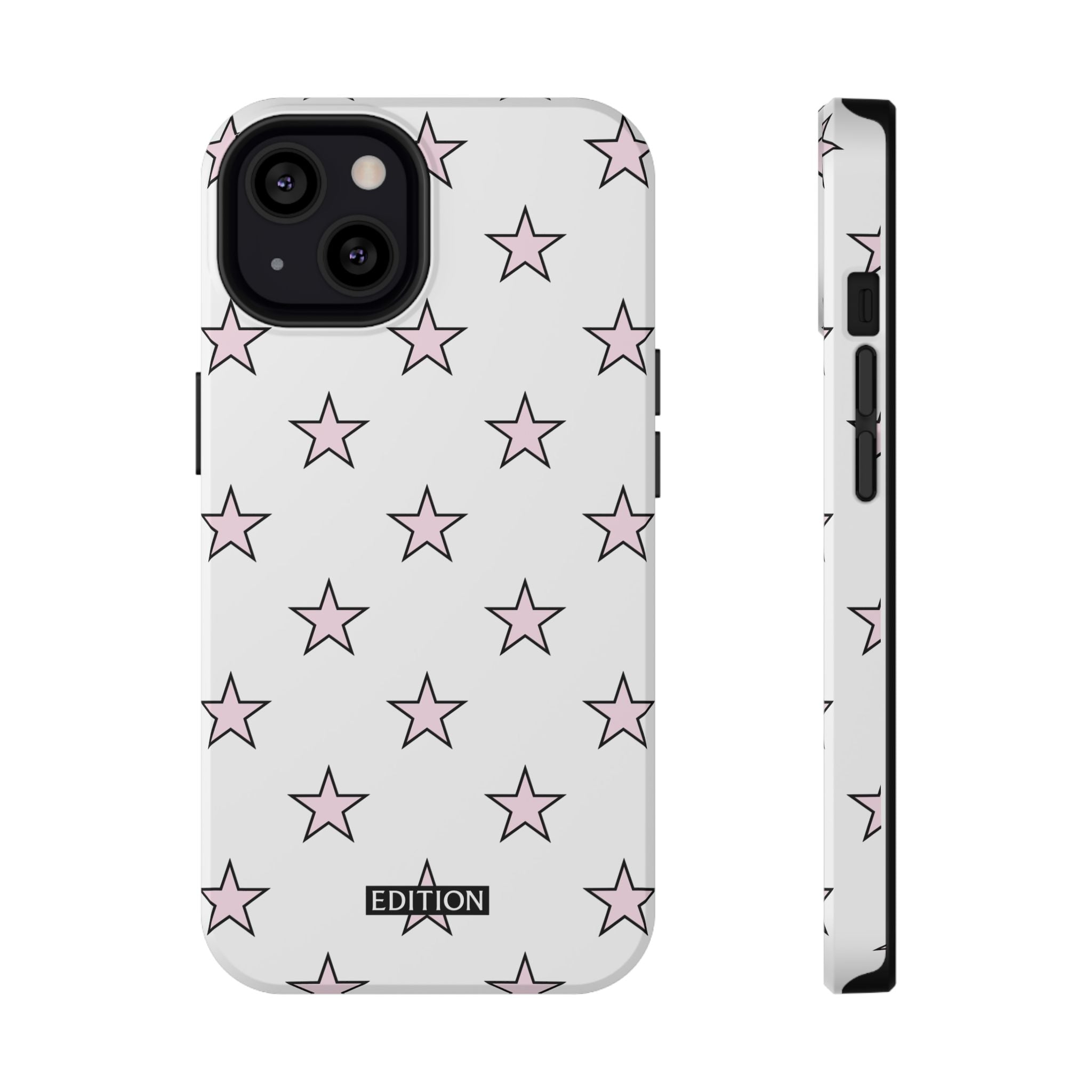 Pink and White Star Case