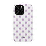 Purple and White Polka Dot Case