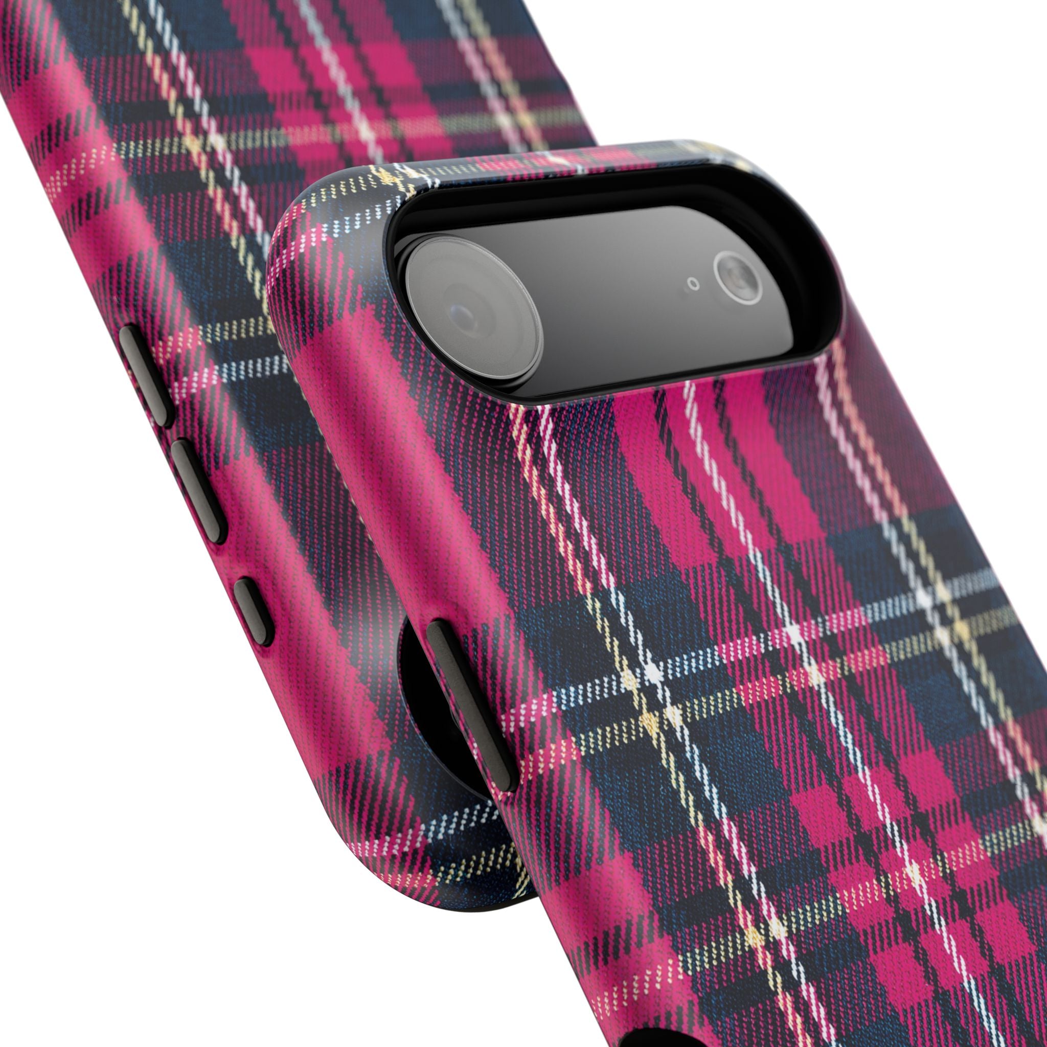 Hot Pink and Navy Plaid Case