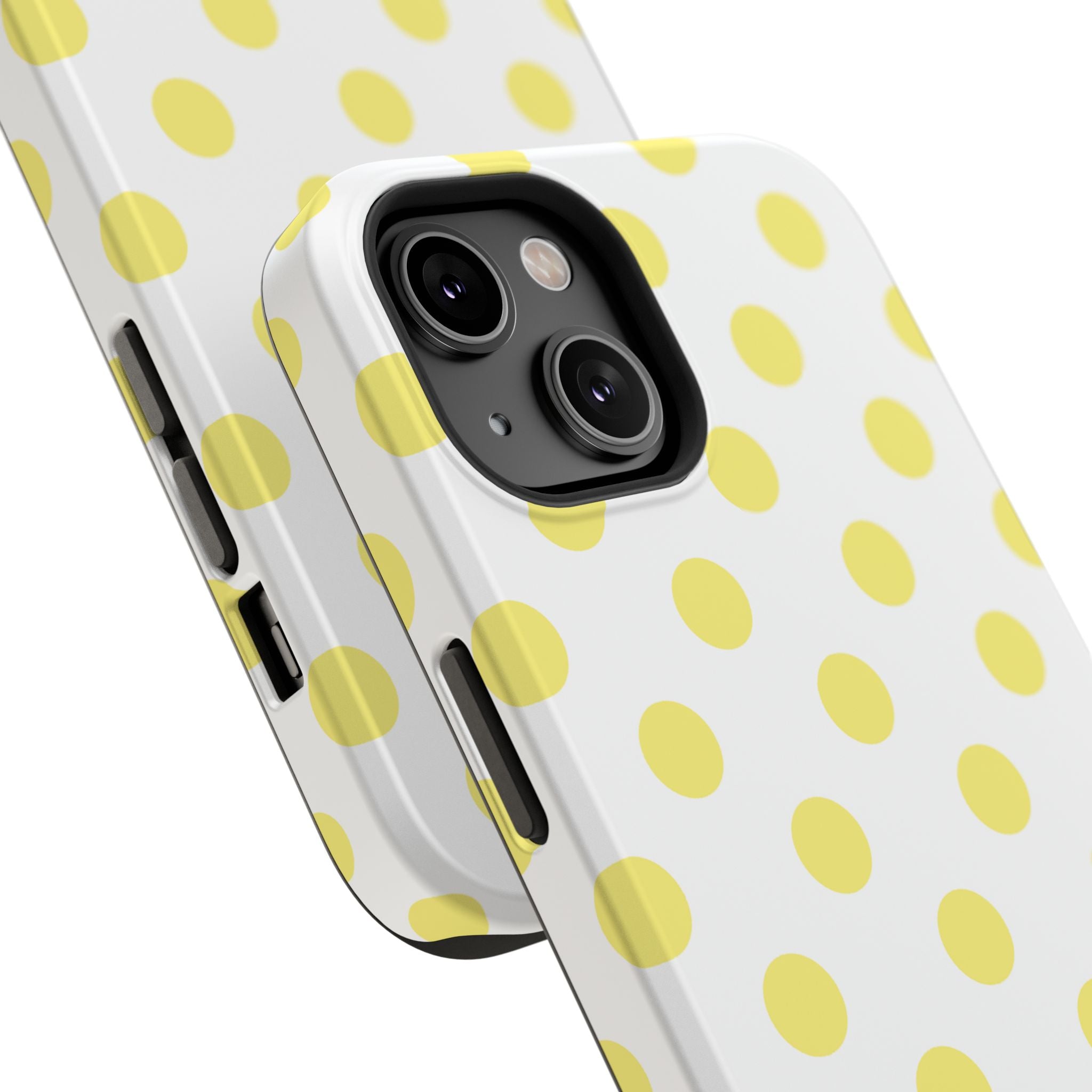 Yellow and White Polka Dot Case