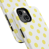 Yellow and White Polka Dot Case