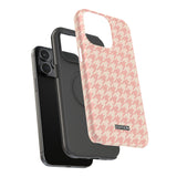 Peach Cream Houndstooth Case