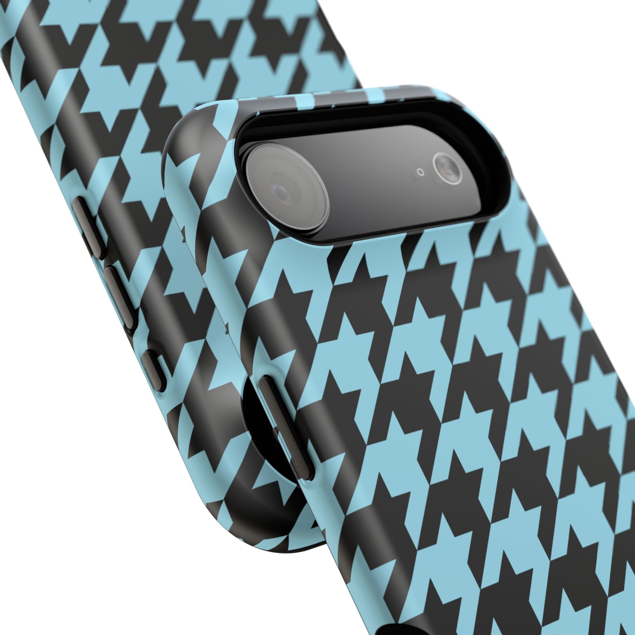 Baby Blue Houndstooth Case