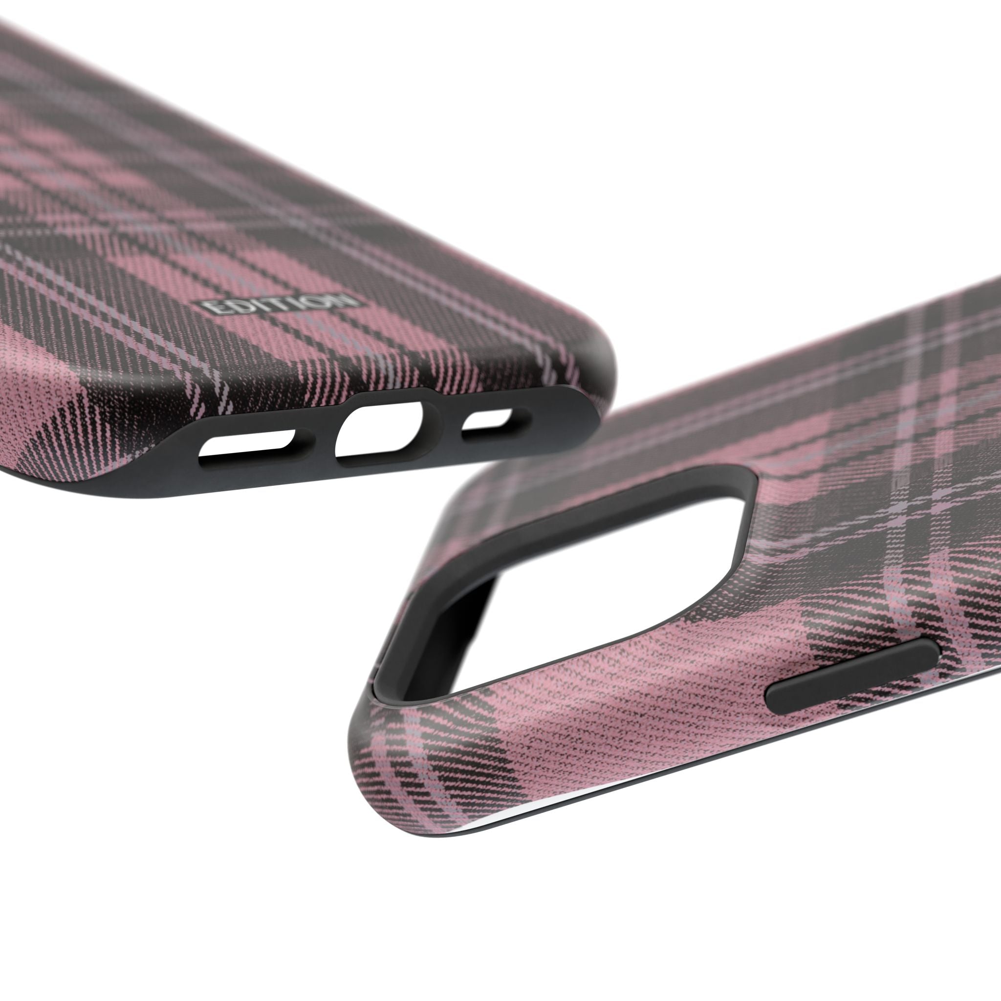 Light Pink and Black Plaid Case