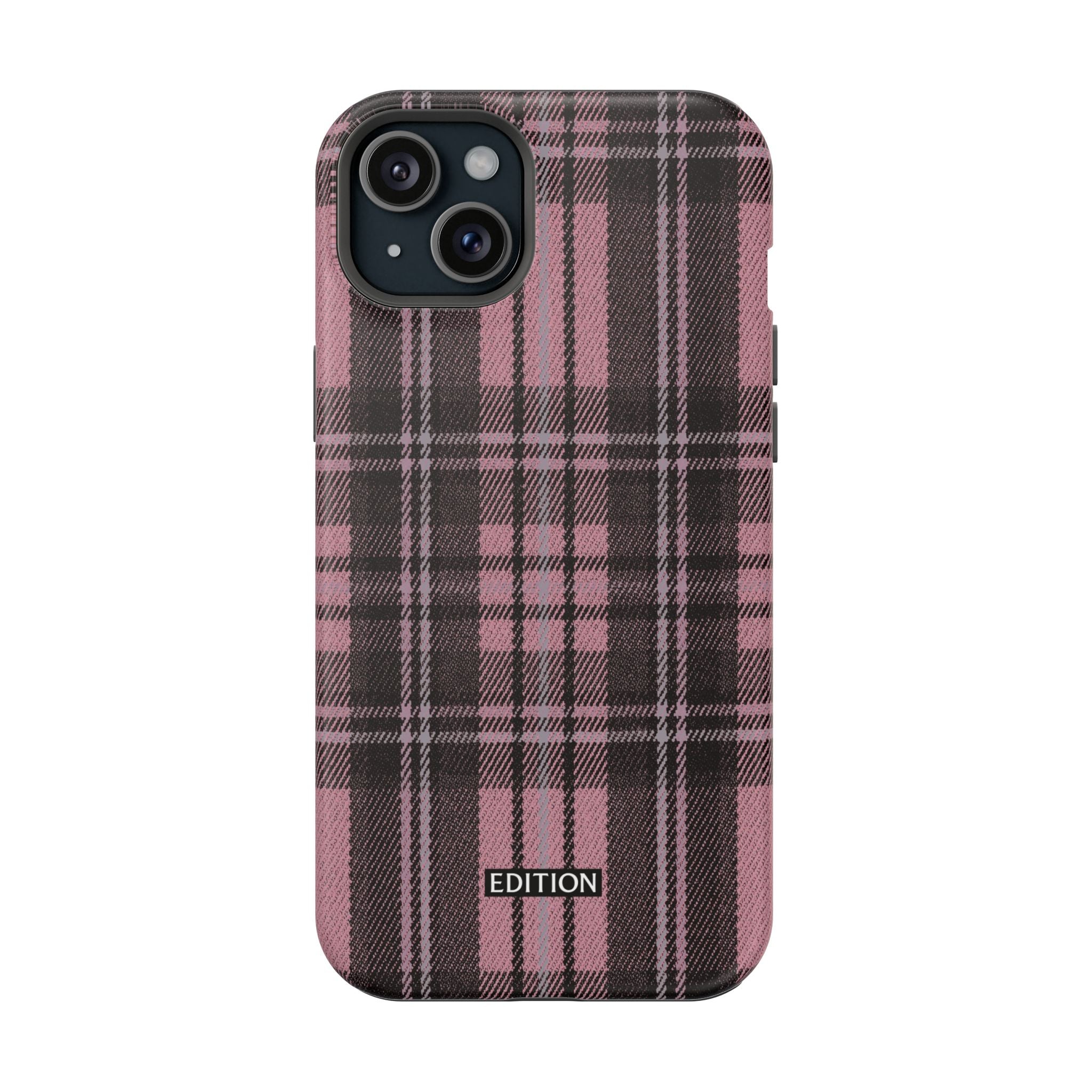 Light Pink and Black Plaid Case
