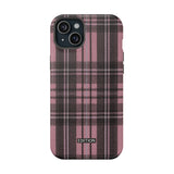 Light Pink and Black Plaid Case