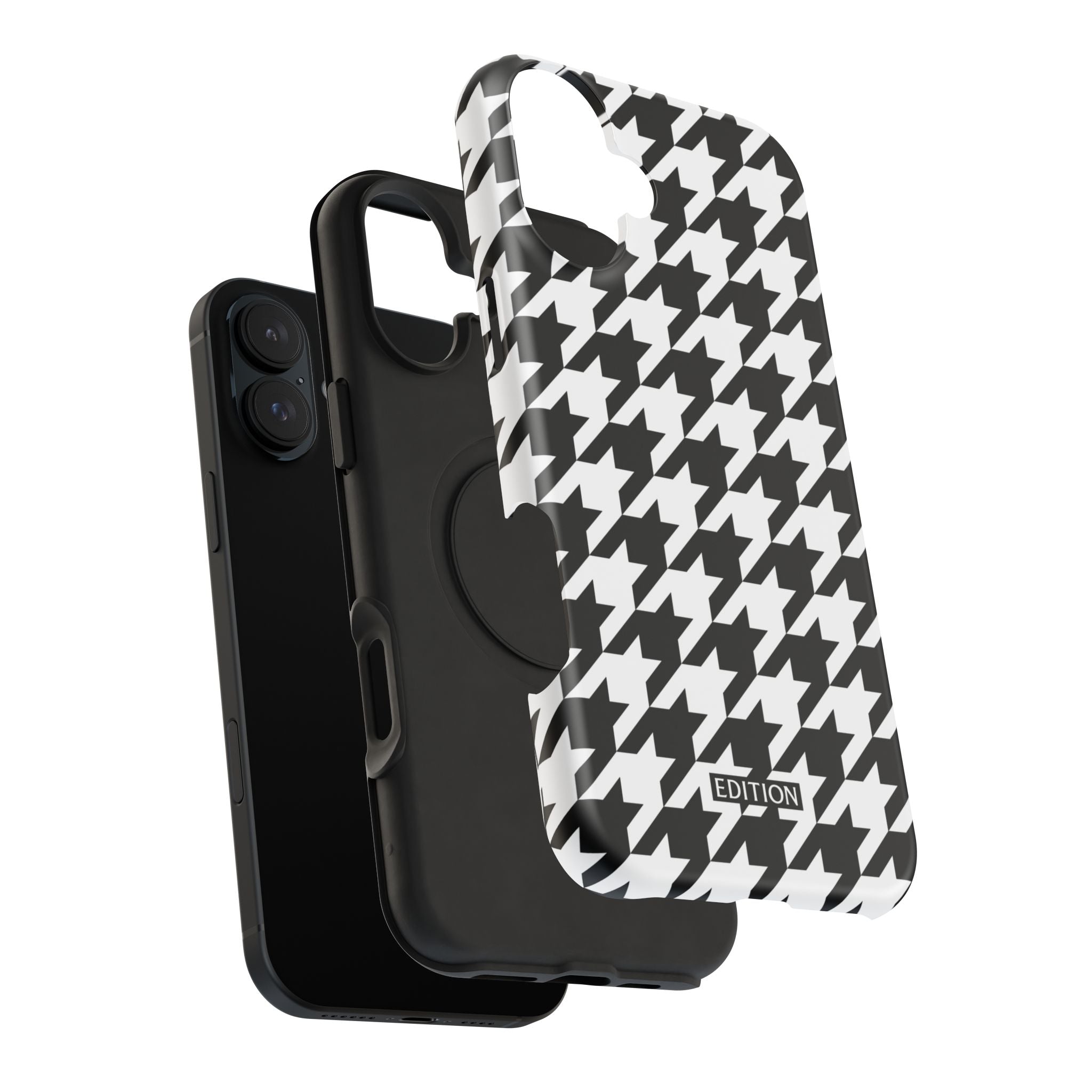 Black and White Houndstooth Case