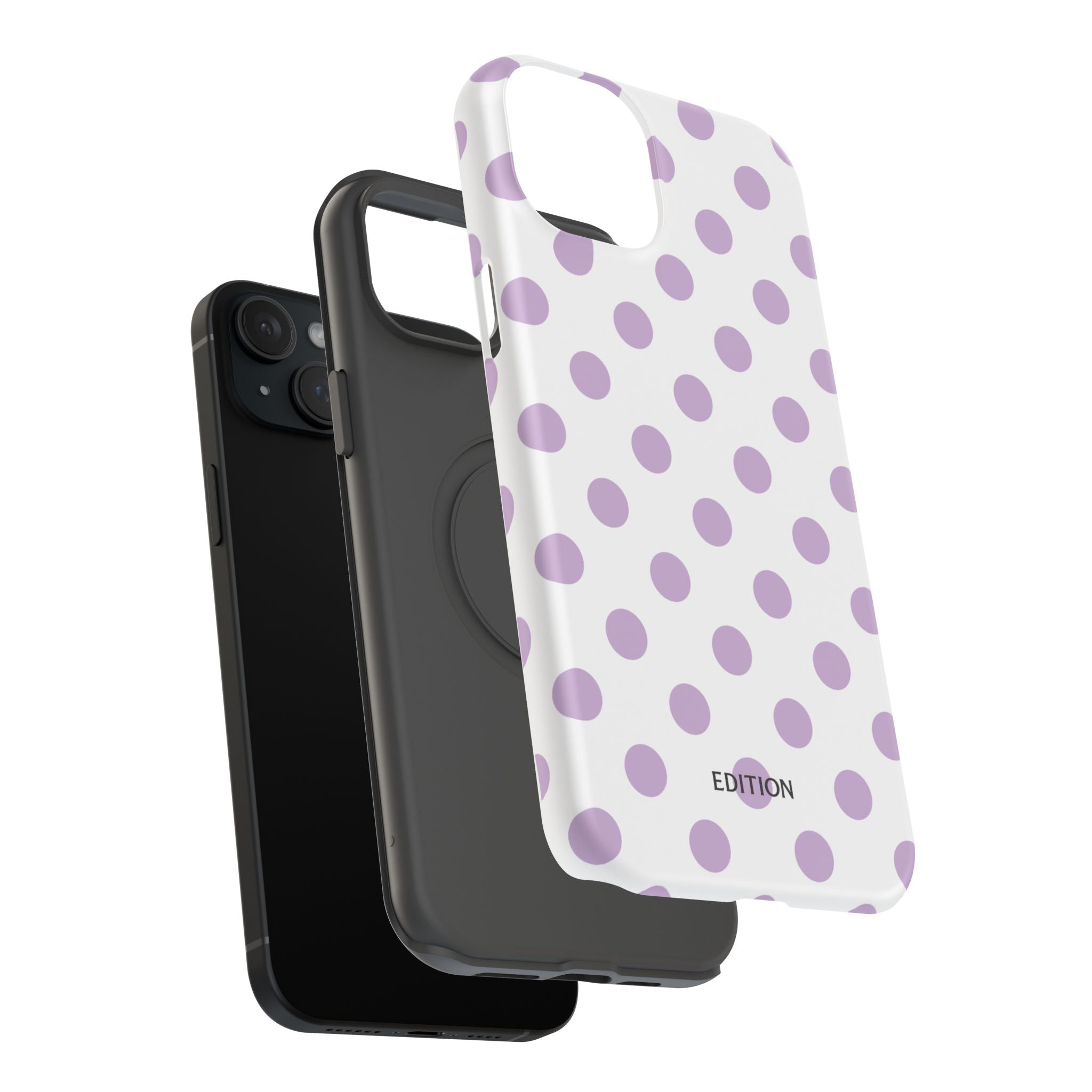 Purple and White Polka Dot Case