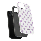 Purple and White Polka Dot Case