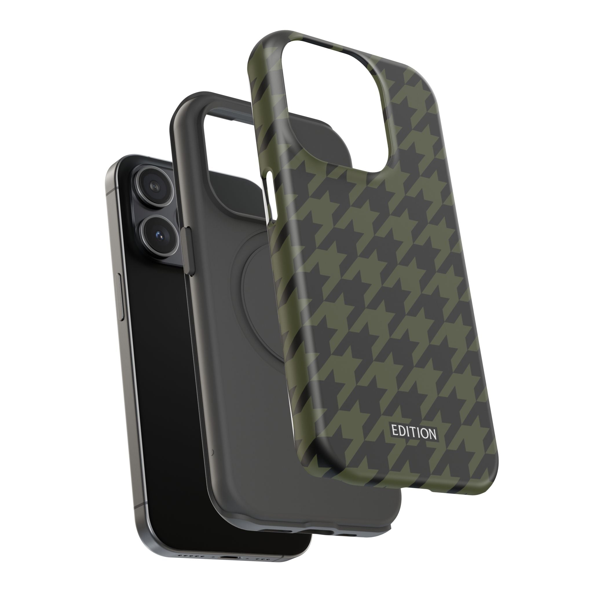 Army Green Houndstooth Case