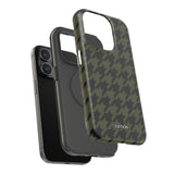 Army Green Houndstooth Case