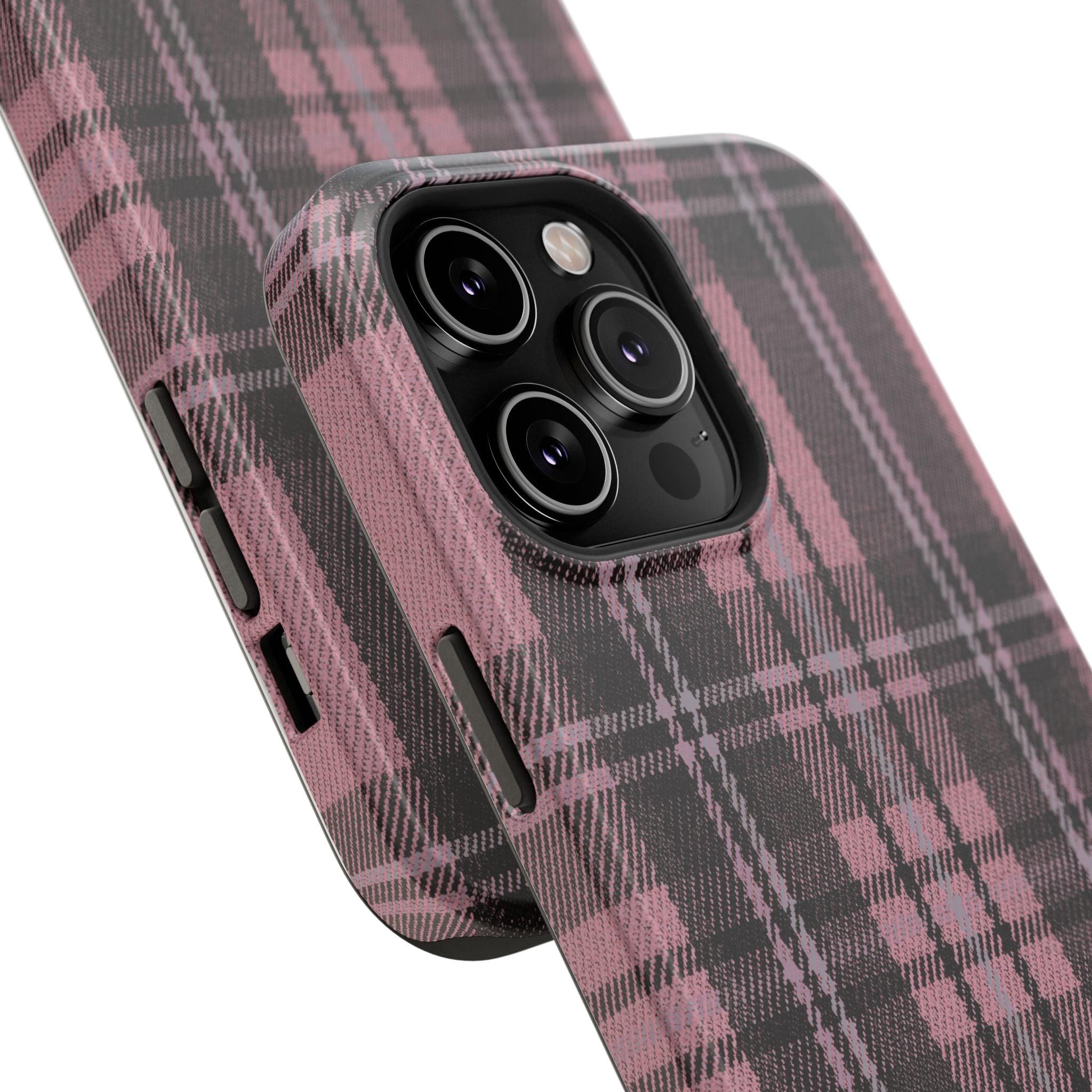 Light Pink and Black Plaid Case