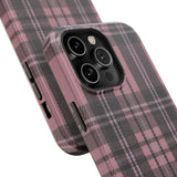Light Pink and Black Plaid Case