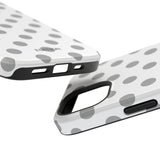 Grey and White Polka Dot Case