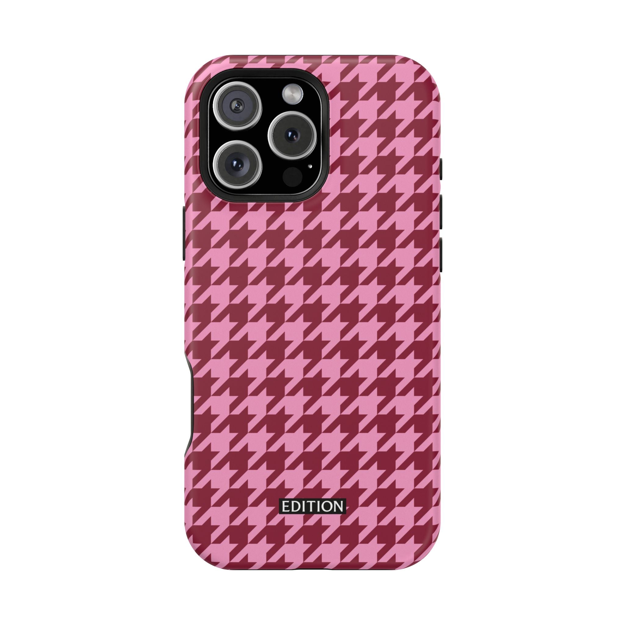 Raspberry Sorbet Houndstooth Case