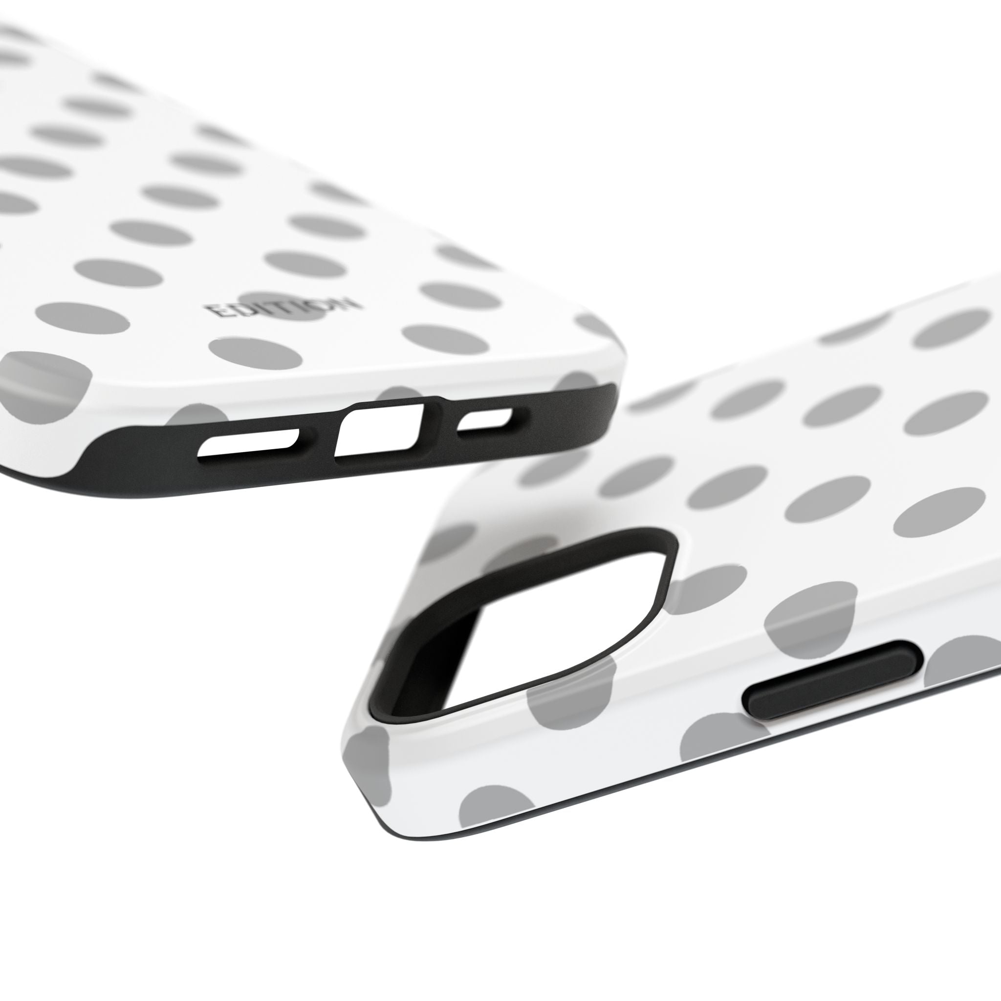 Grey and White Polka Dot Case