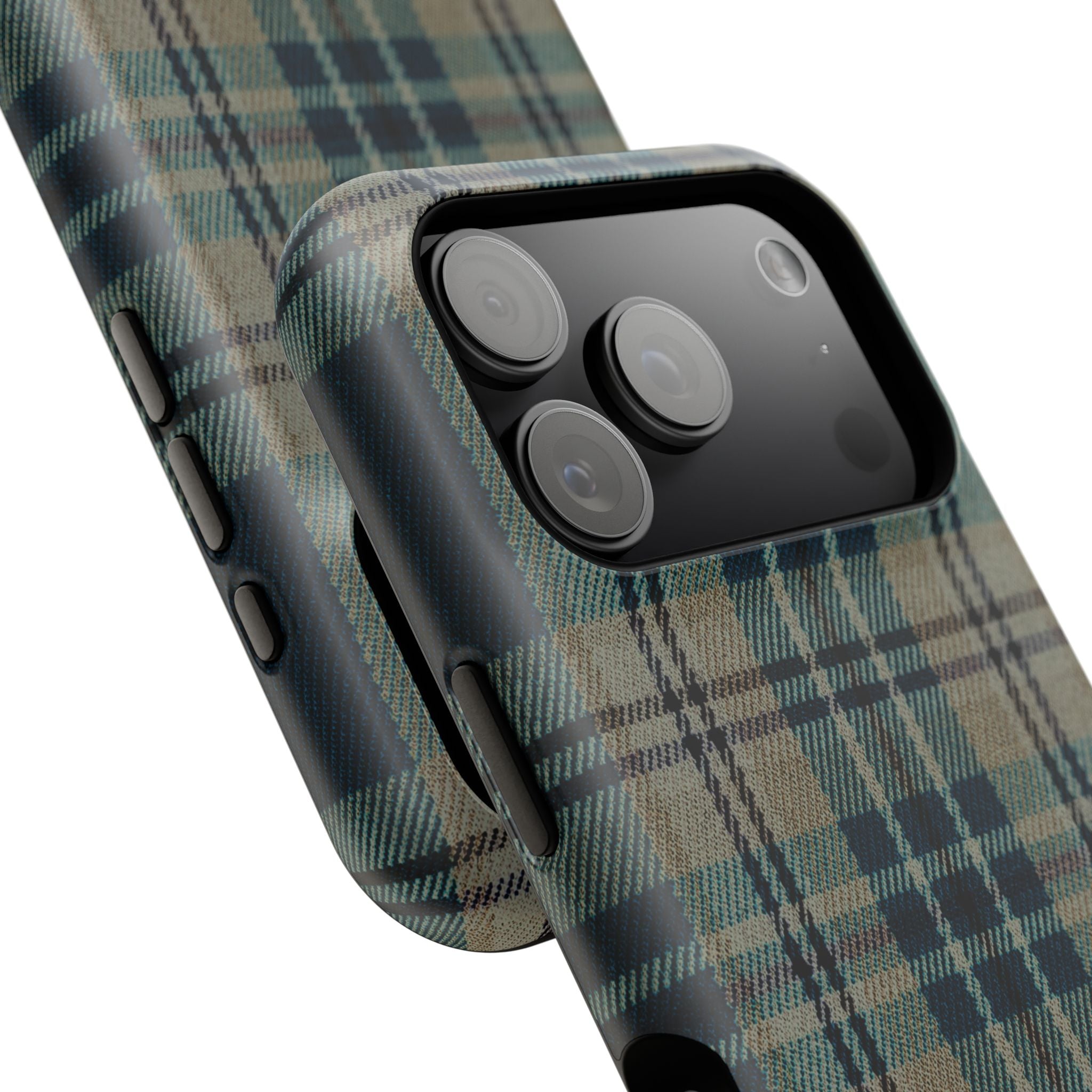 Green and Blue Plaid Case