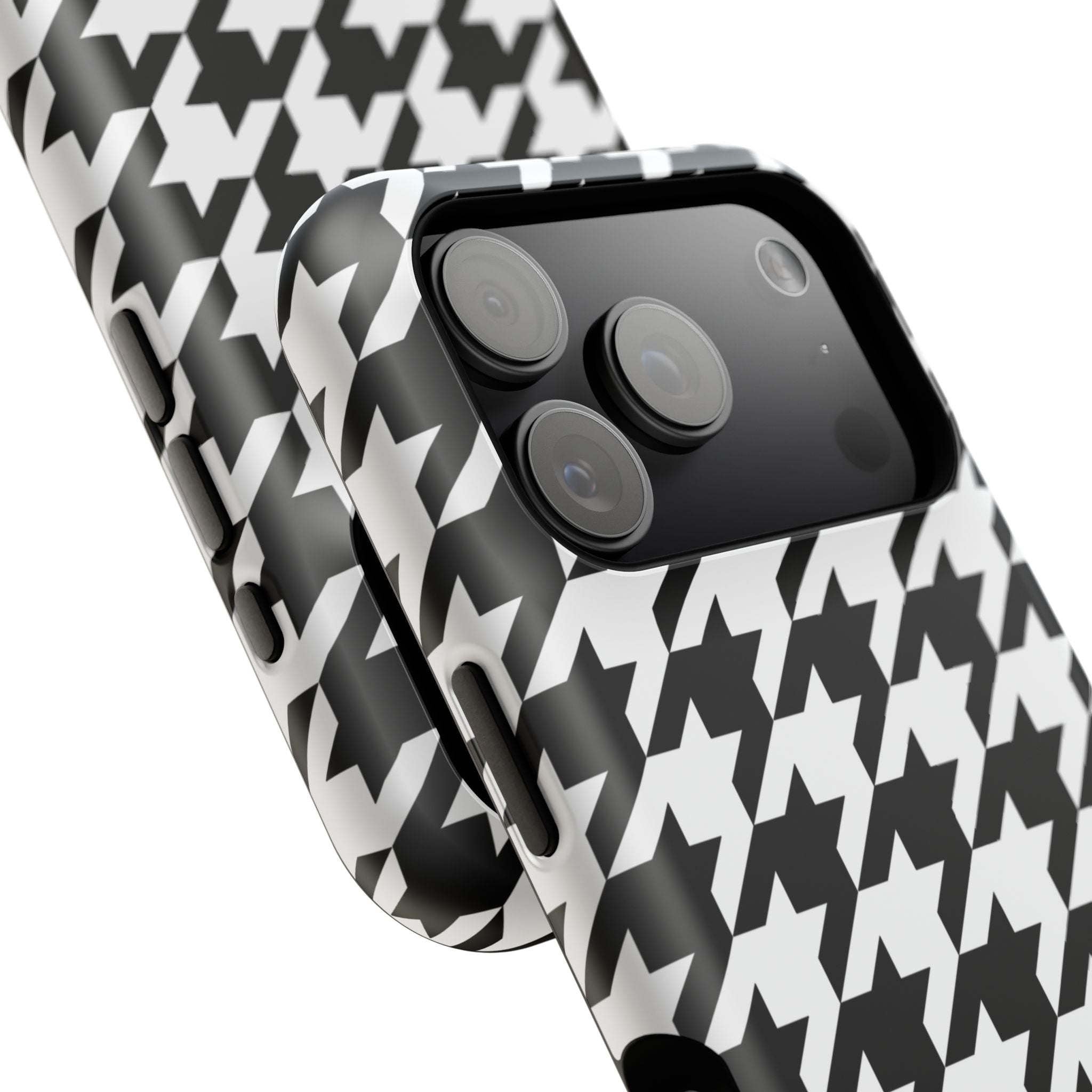 Black and White Houndstooth Case