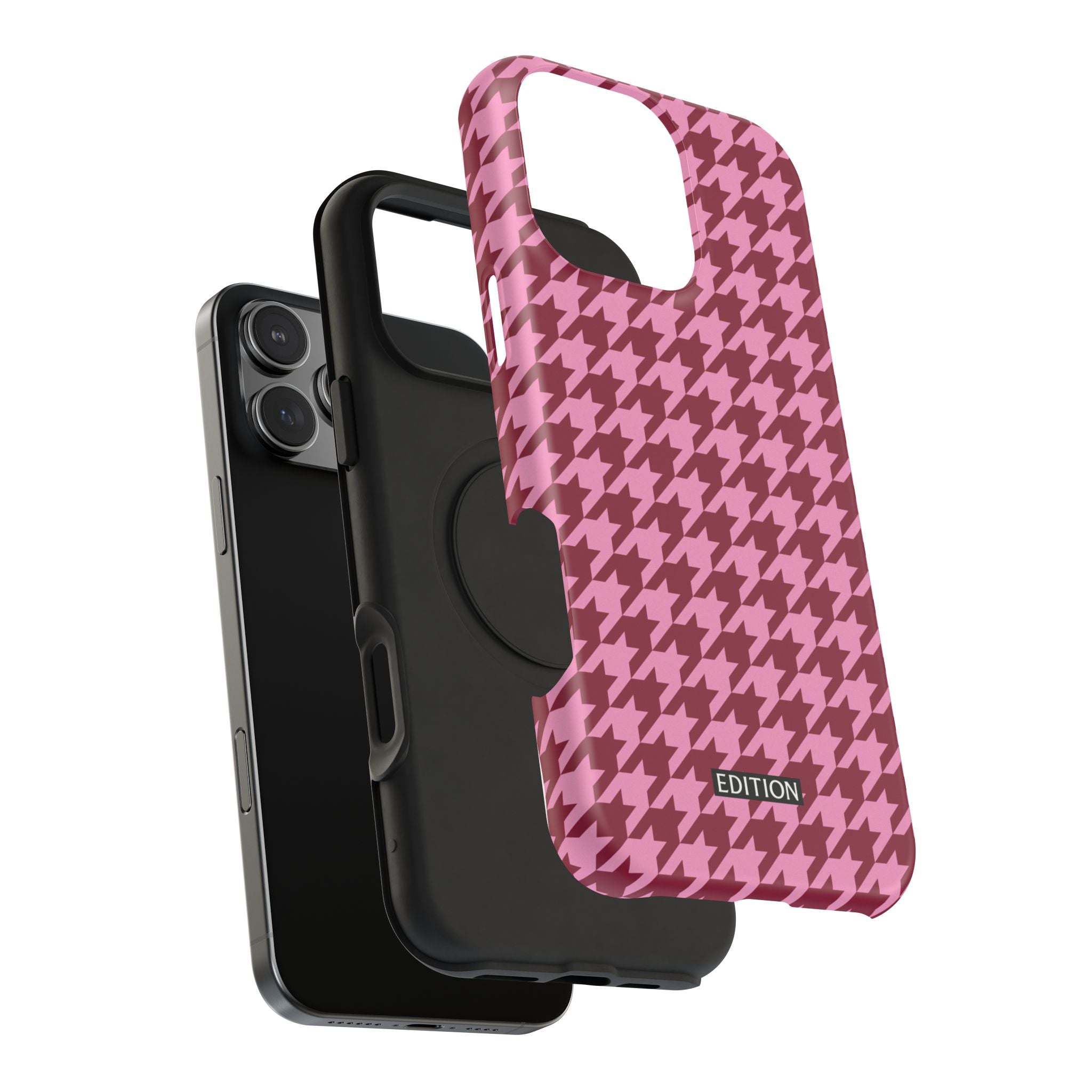 Raspberry Sorbet Houndstooth Case