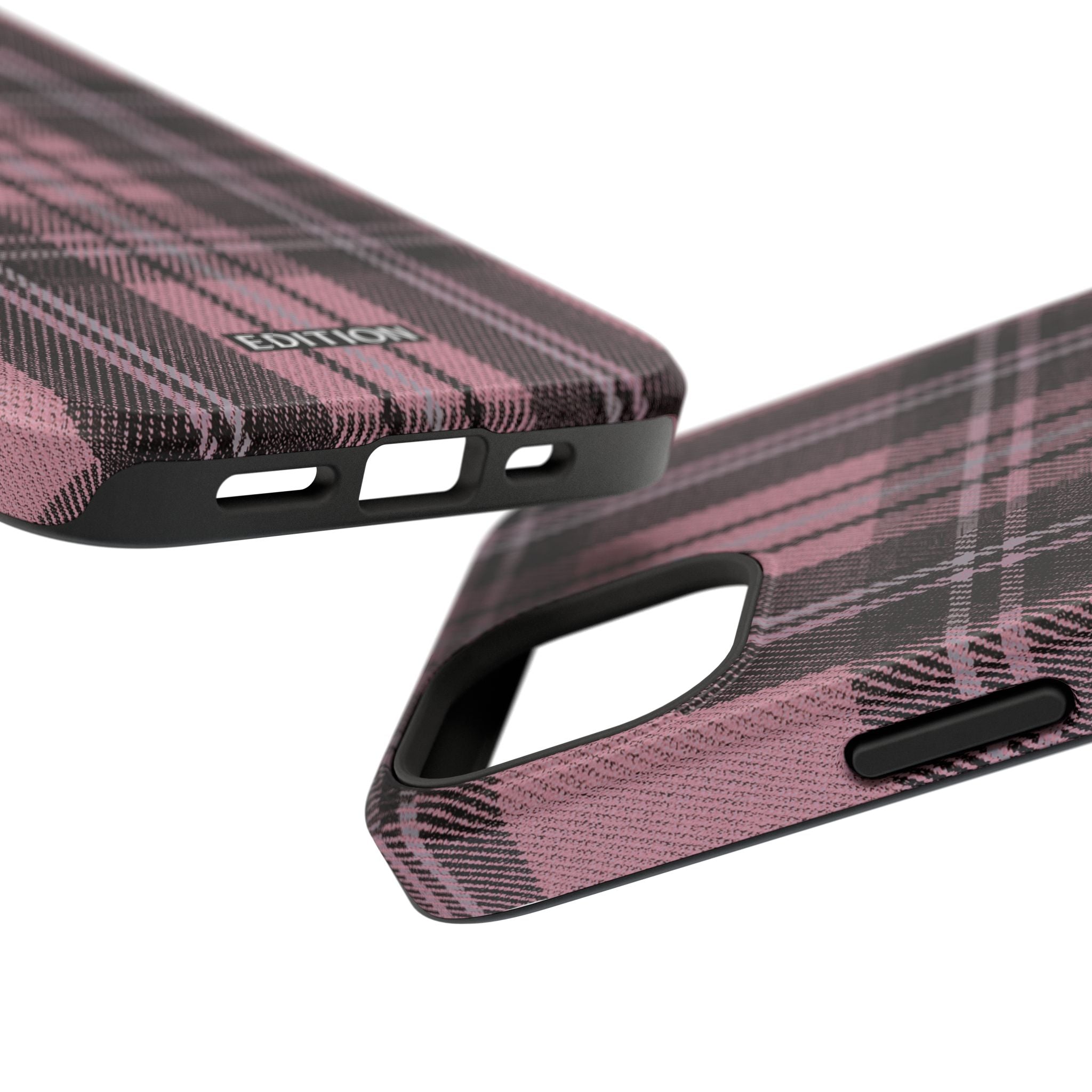 Light Pink and Black Plaid Case