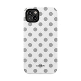 Grey and White Polka Dot Case