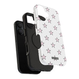Pink and White Star Case