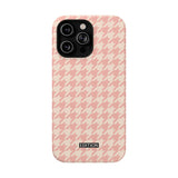 Peach Cream Houndstooth Case