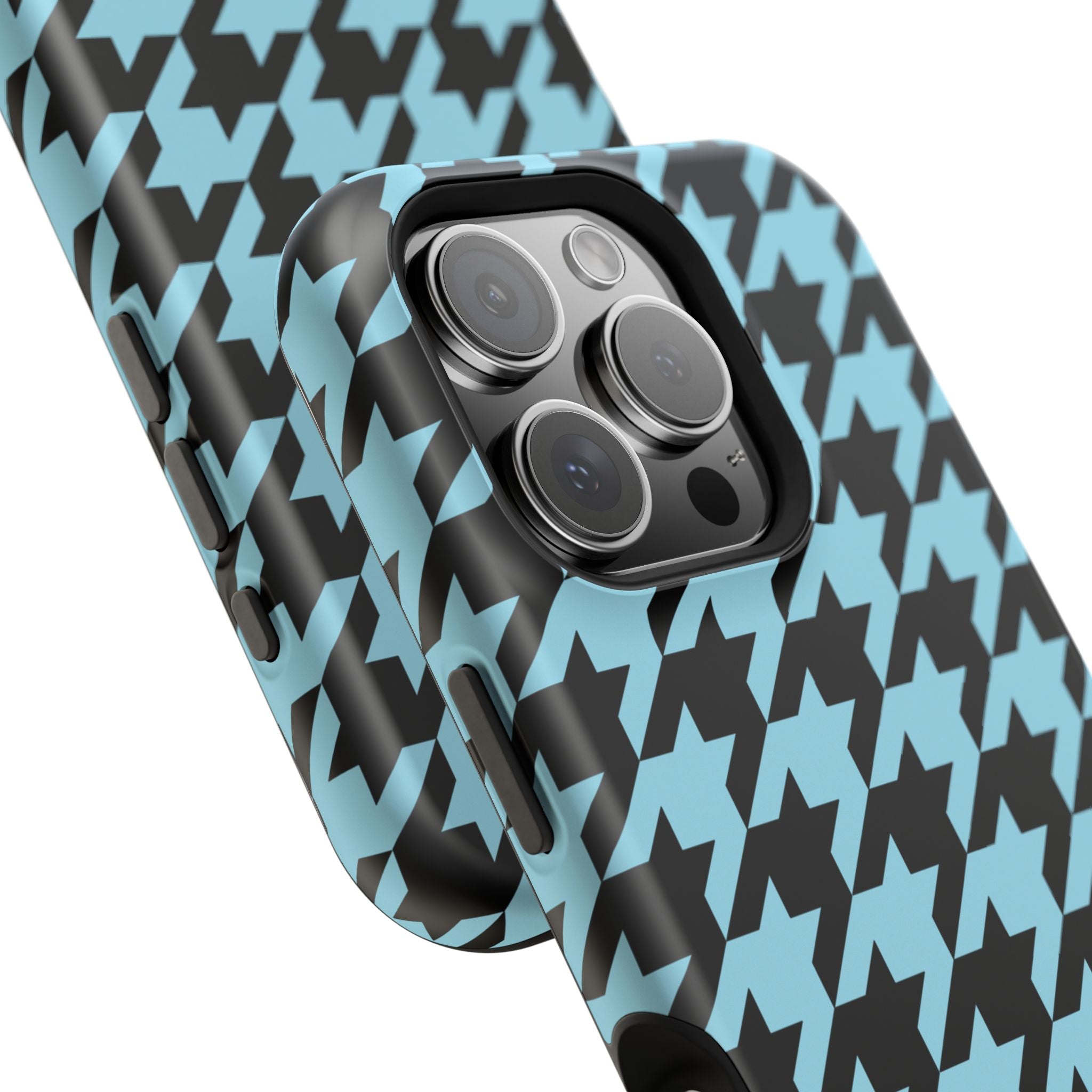Baby Blue Houndstooth Case