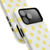 Yellow and White Polka Dot Case