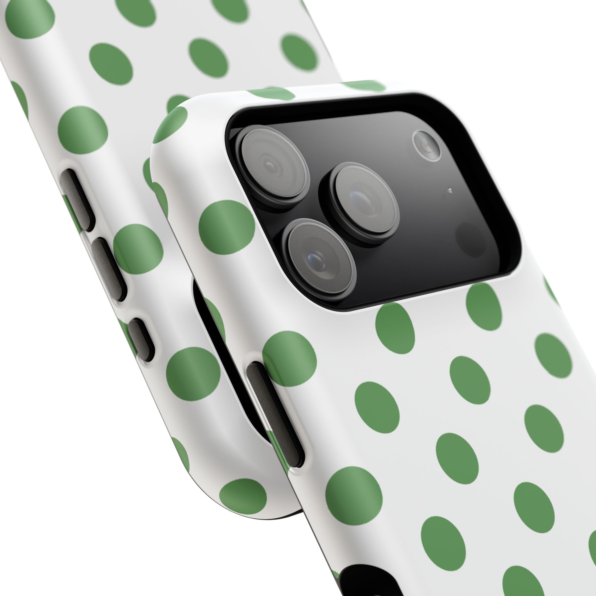 Green and White Polka Dot Case