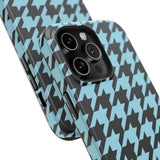 Baby Blue Houndstooth Case