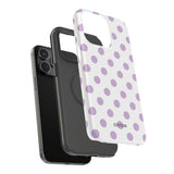 Purple and White Polka Dot Case