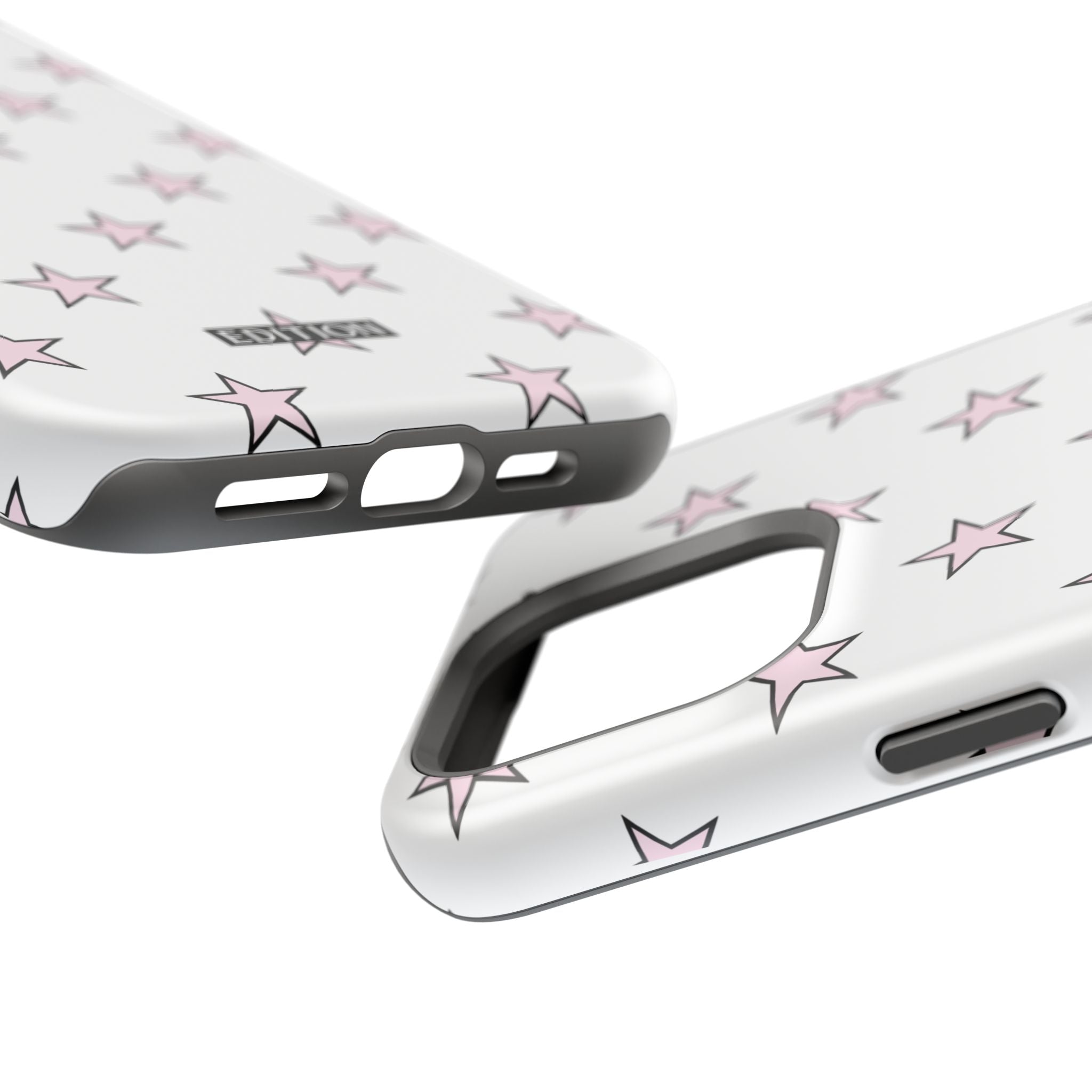 Pink and White Star Case